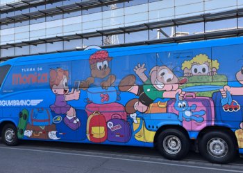 MSP Estúdios e Viação Águia Branca lançam ônibus temático da Turma da Mônica