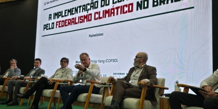 casagrande apresenta projeto de integração do cadastro ambiental rural durante a cop30 © giovani pagotto i via governo es