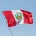 Bandeira nacional do Peru com símbolo
