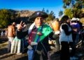 Colorful Andean festival in Caylloma, Peru showcasing traditional costumes and cultural heritage.