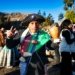 Colorful Andean festival in Caylloma, Peru showcasing traditional costumes and cultural heritage.