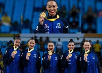 Brasil conquista 5 medalhas de ouro no pan-americano de ginástica rítmica no Rio de Janeiro