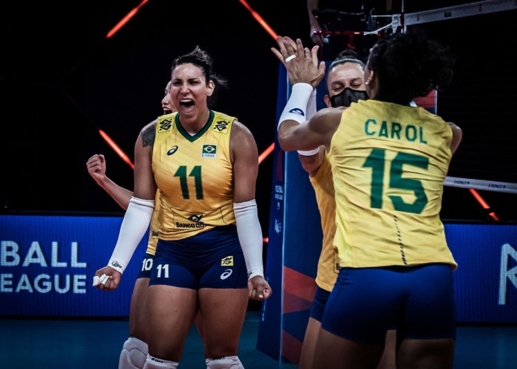 Brasil vence campeã olímpica itália na liga das nações de vôlei