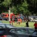 Colisão de helicópteros deixa seis mortos e incendeia concessionária no Rio