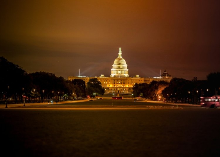 U.S. capitol Hill during nighttime