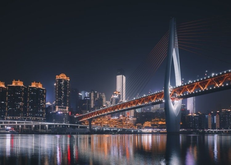 brown suspension bridge
