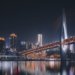 brown suspension bridge