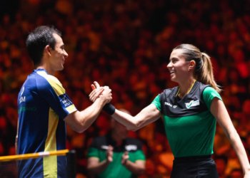 Calderano e Bruna Takahashi vão à final de duplas no WTT de São José dos Campos