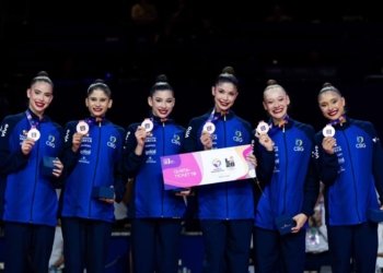 Ginástica rítmica garante vaga olímpica para 2028 com bronze no Mundial de Frankfurt