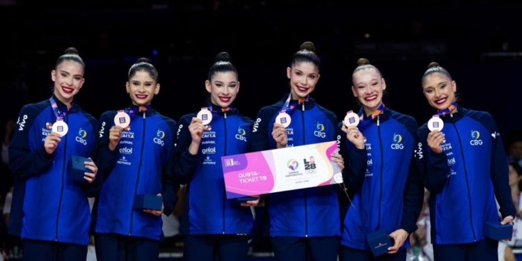 Ginástica rítmica garante vaga olímpica para 2028 com bronze no Mundial de Frankfurt