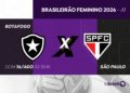 São Paulo desafia lanterna Botafogo de olho na liderança do Brasileirão Feminino