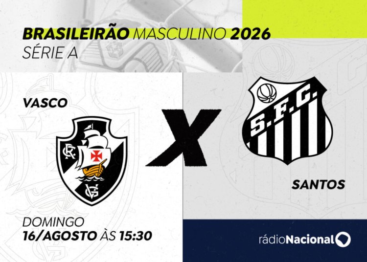 Vasco e Santos se enfrentam em duelo decisivo com transmissão da Rádio Nacional neste domingo
