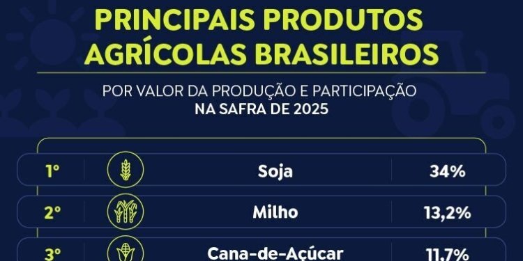Safra recorde impulsiona valor da agricultura brasileira para R$ 927 bilhões em 2025