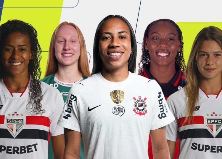 Carol Gil, Tayla, Núbia, Pati Maldaner e Thaís Ferreira disputam prêmio de melhor zagueira