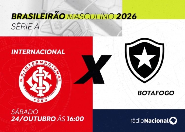 Internacional e Botafogo se enfrentam no Beira-Rio com transmissão ao vivo da Rádio Nacional