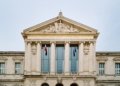 The historic Palais de Justice in Nice, showcasing classic French architectural design.